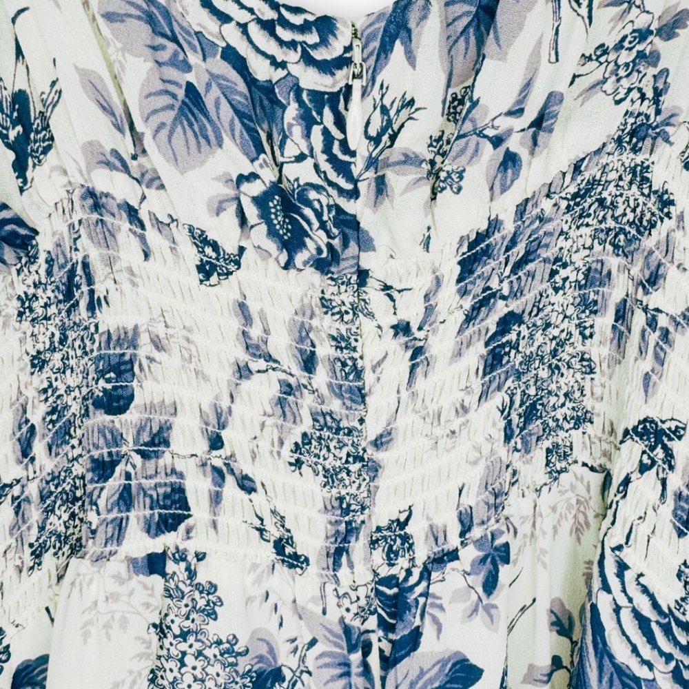 NWOT Reformation Esther Mini Dress in Blue Floral - Picture 8 of 11